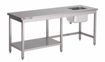 TABLE DE CHEF AVEC 1/2 SOUS-TABLETTE