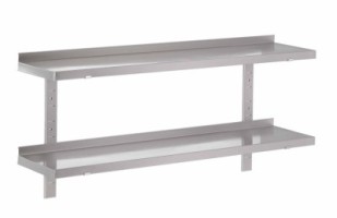 SOLID WALL SHELF 2 LEVELS