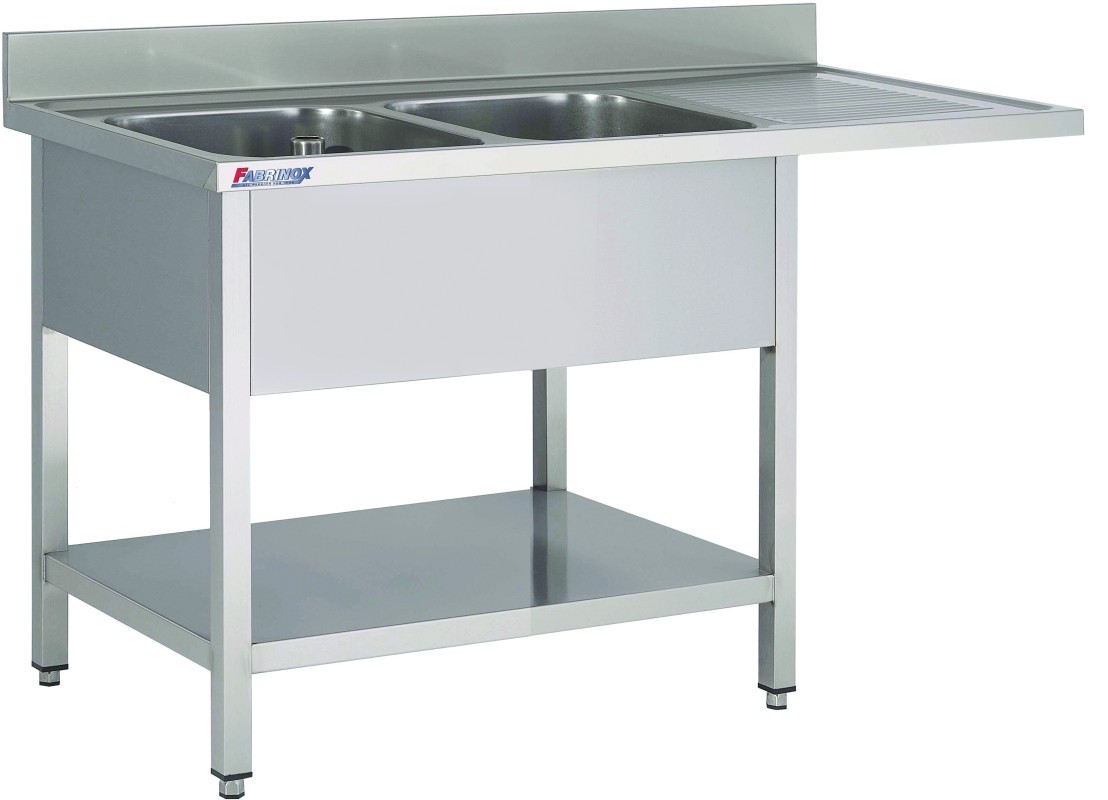 SINK ON LEGS WITH UNDERSHELF WITH DW SPACE