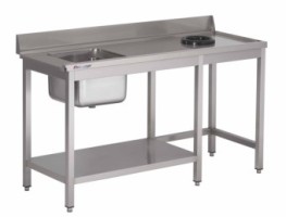 DW INLET/OUTLET TABLE WITH UNDERSHELF